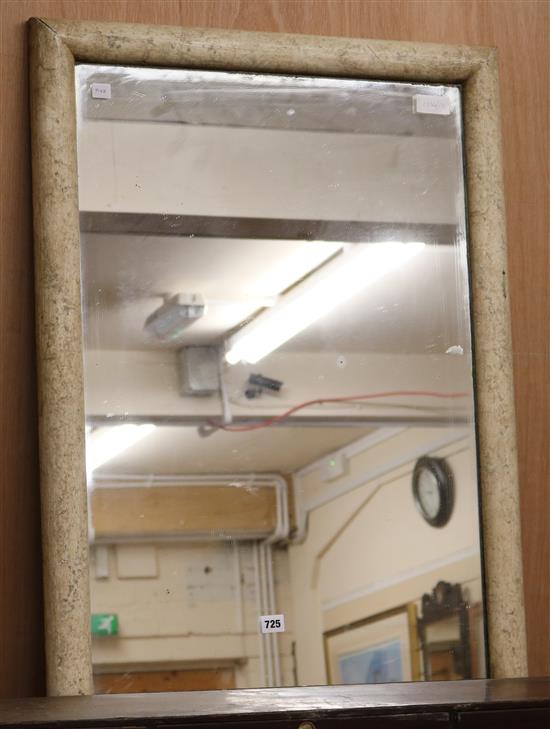 A painted rectangular wall mirror W.67cm